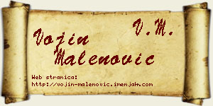Vojin Malenović vizit kartica
